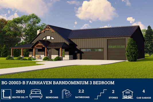 BG-20003-B Fairhaven Barndominium House Plan