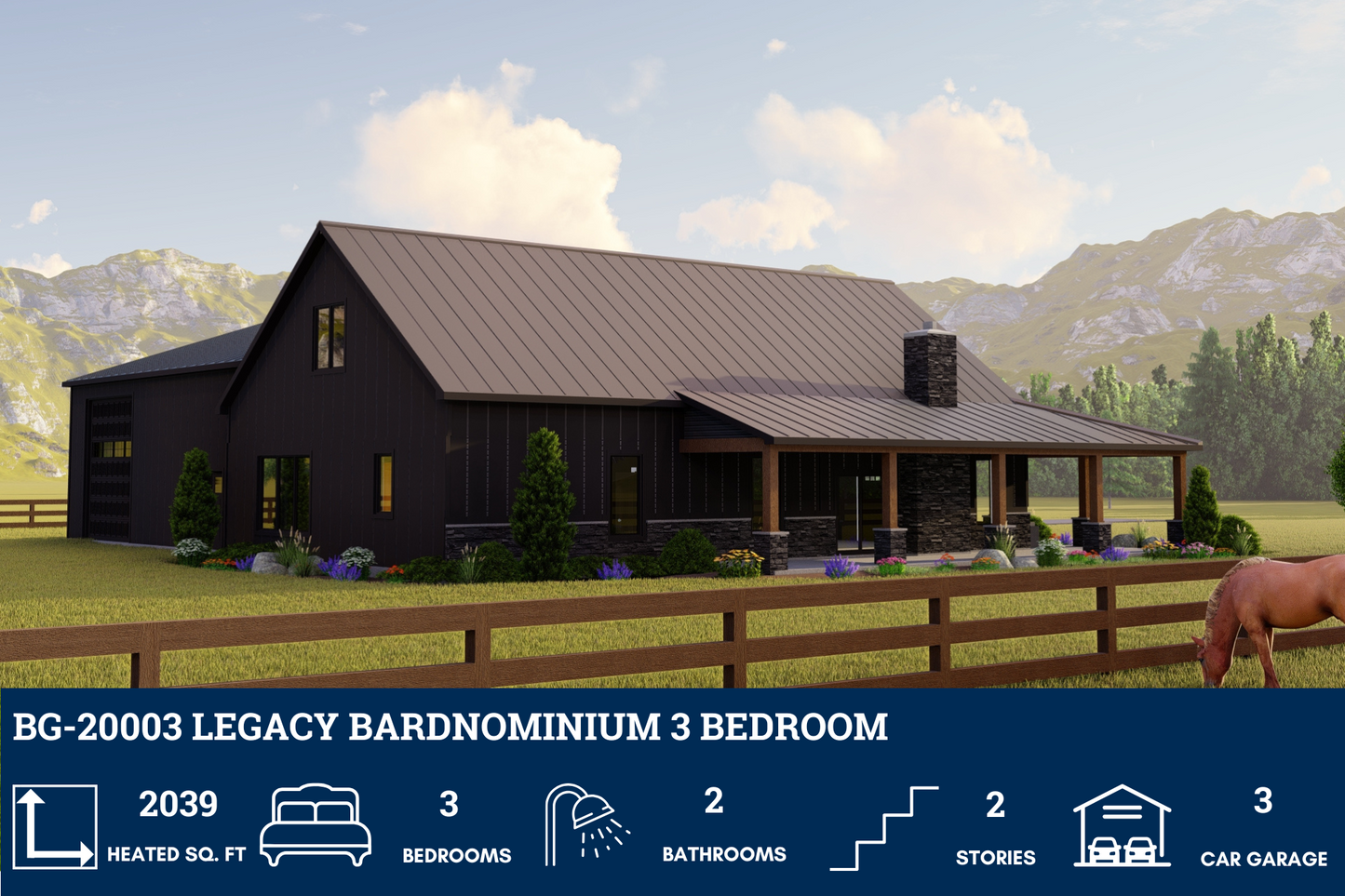 BG-20003 Legacy Barndominium House Plan