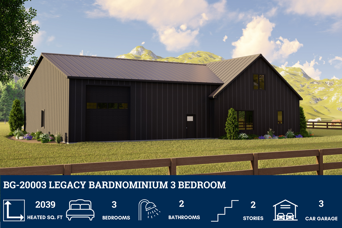 BG-20003 Legacy Barndominium House Plan