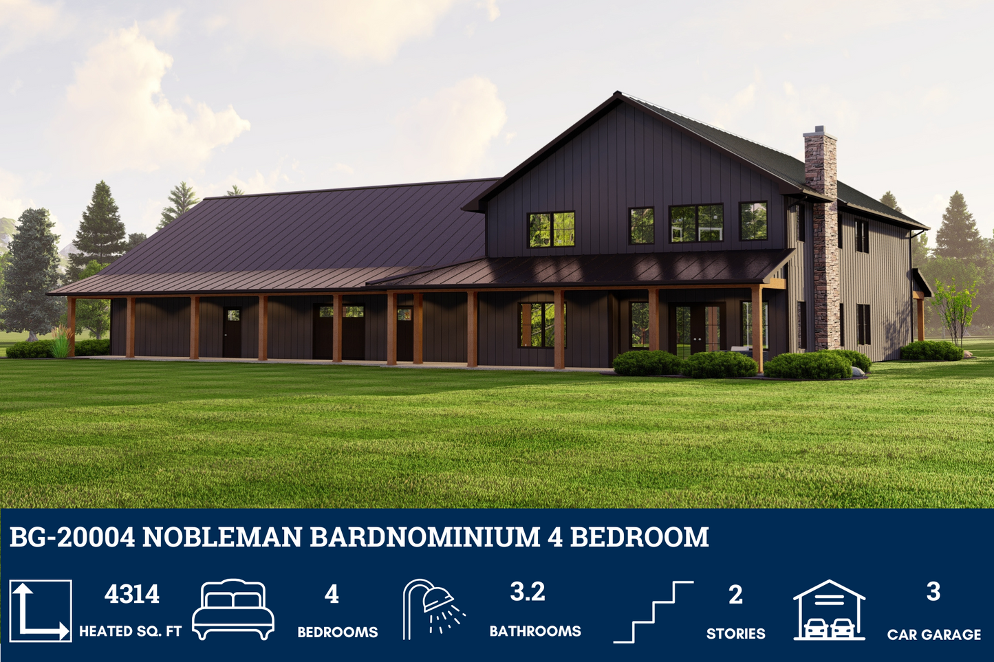 BG-20004 Nobleman Barndominium House Plan