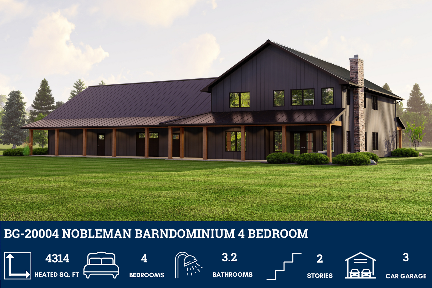 BG-20004 Nobleman Barndominium House Plan