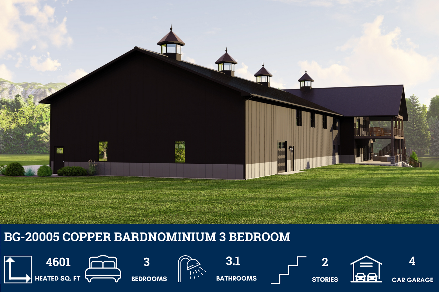 BG-20005 Copper Barndominium House Plan