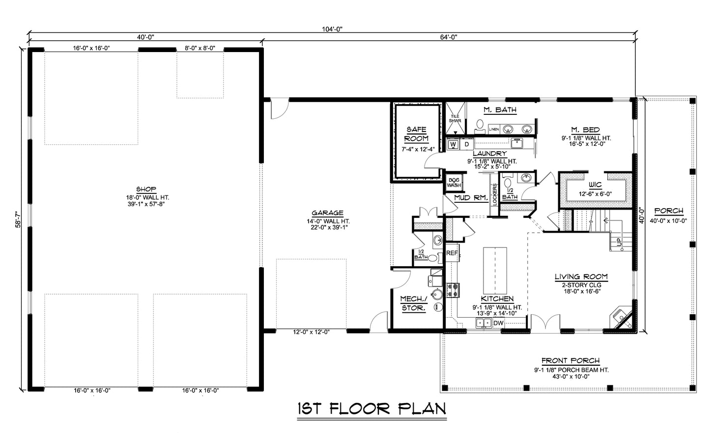 BG-20006 Crestwood Barndominium House Plan