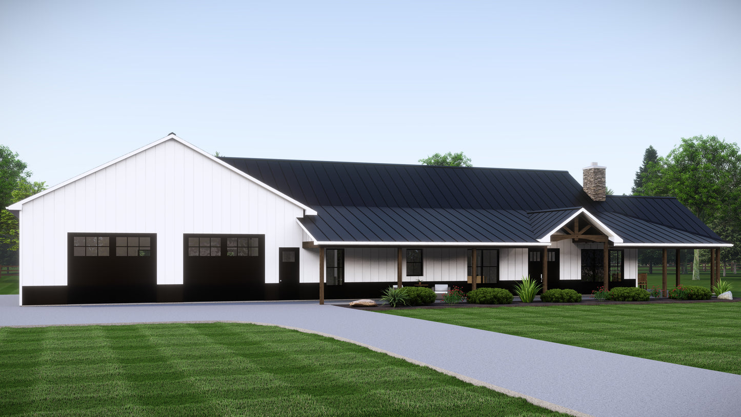 BG-20007 Longmeadow Barndominium House Plan