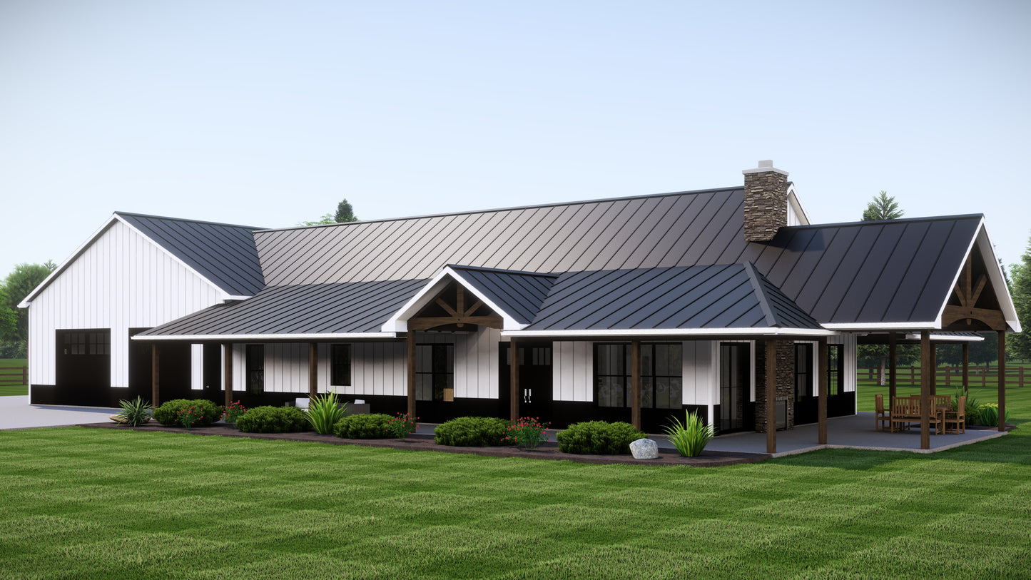 BG-20007 Longmeadow Barndominium House Plan