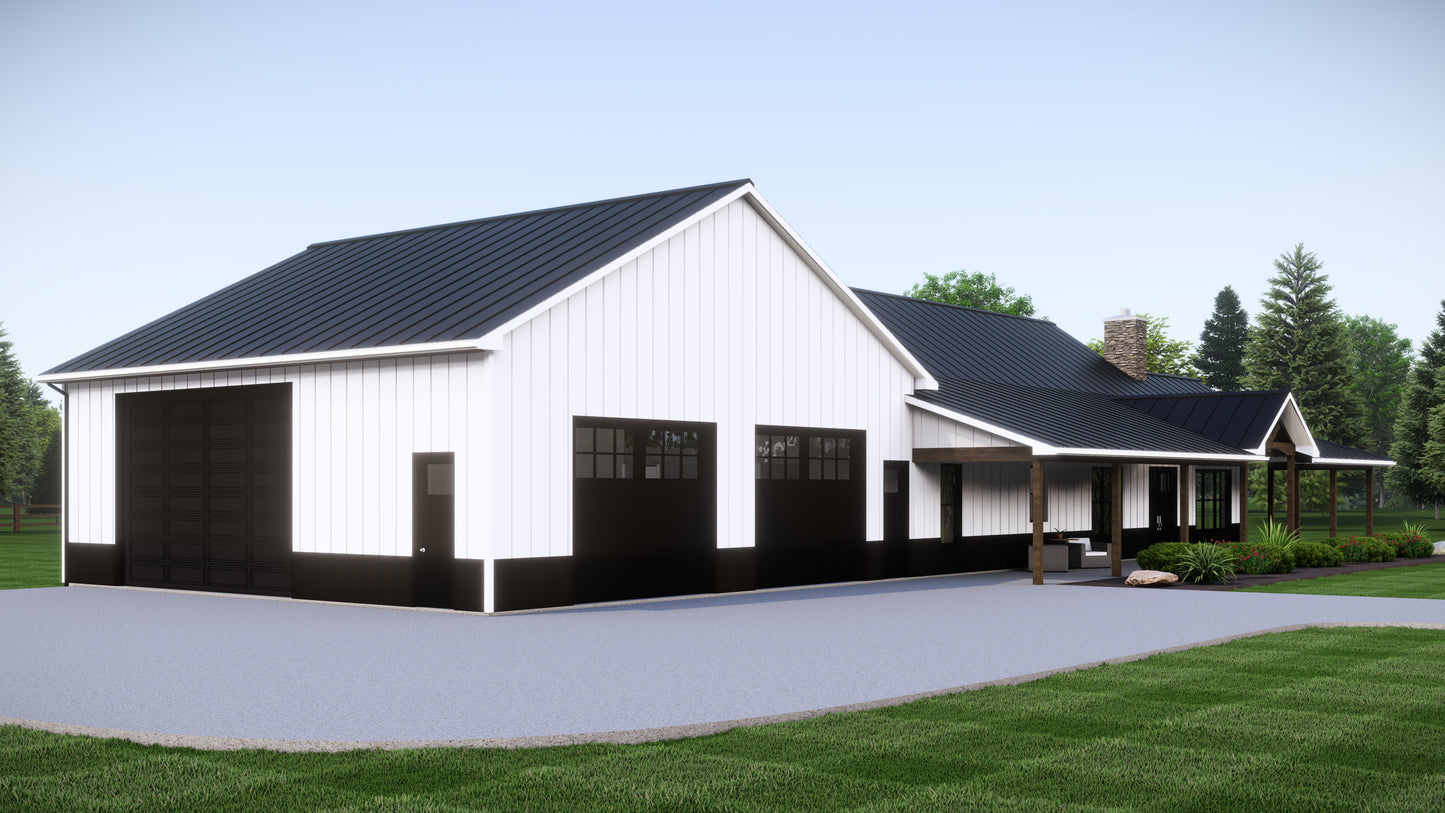 BG-20007 Longmeadow Barndominium House Plan
