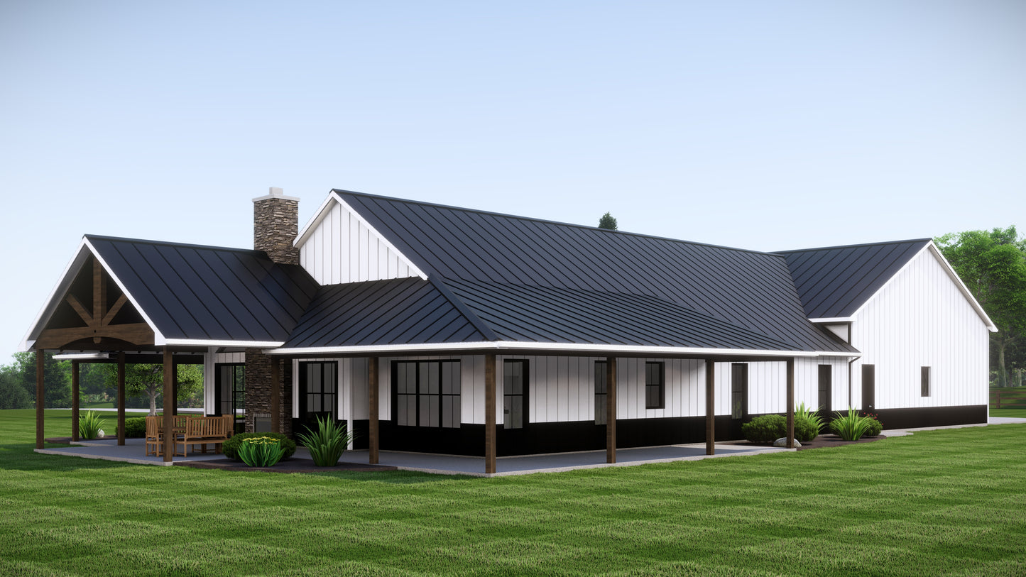BG-20007 Longmeadow Barndominium House Plan