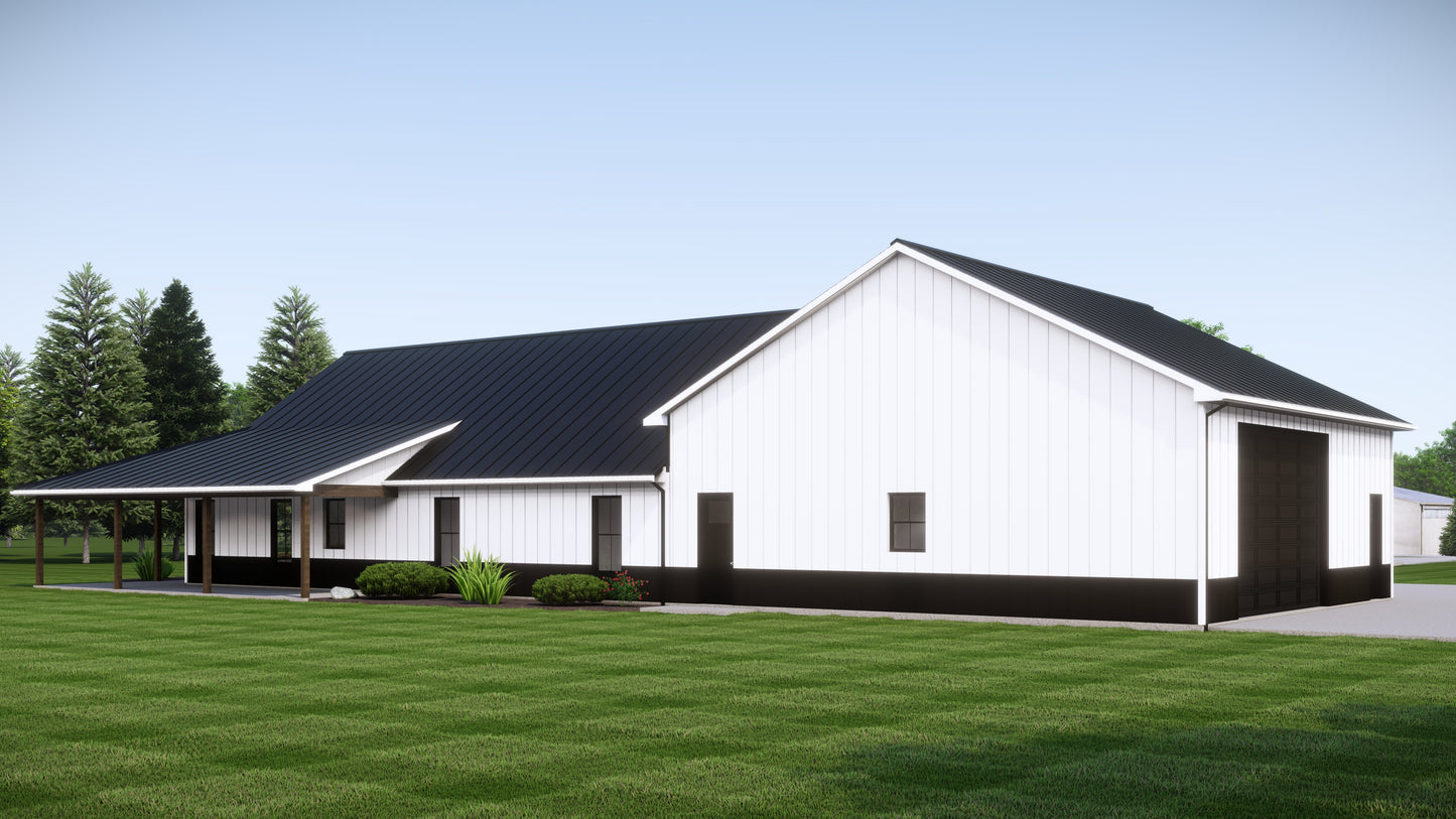 BG-20007 Longmeadow Barndominium House Plan