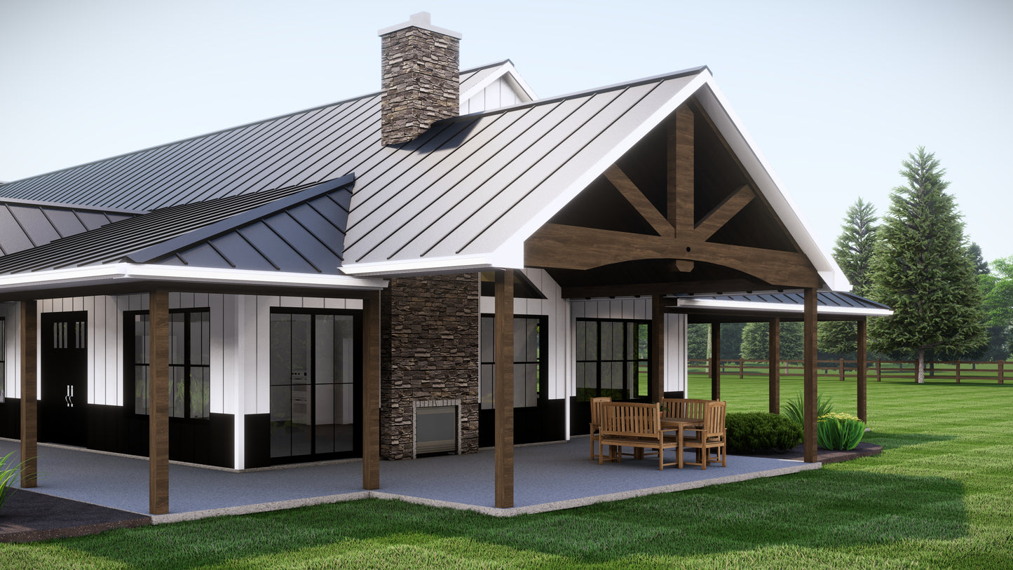 BG-20007 Longmeadow Barndominium House Plan