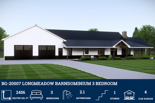 BG-20007 Longmeadow Barndominium House Plan