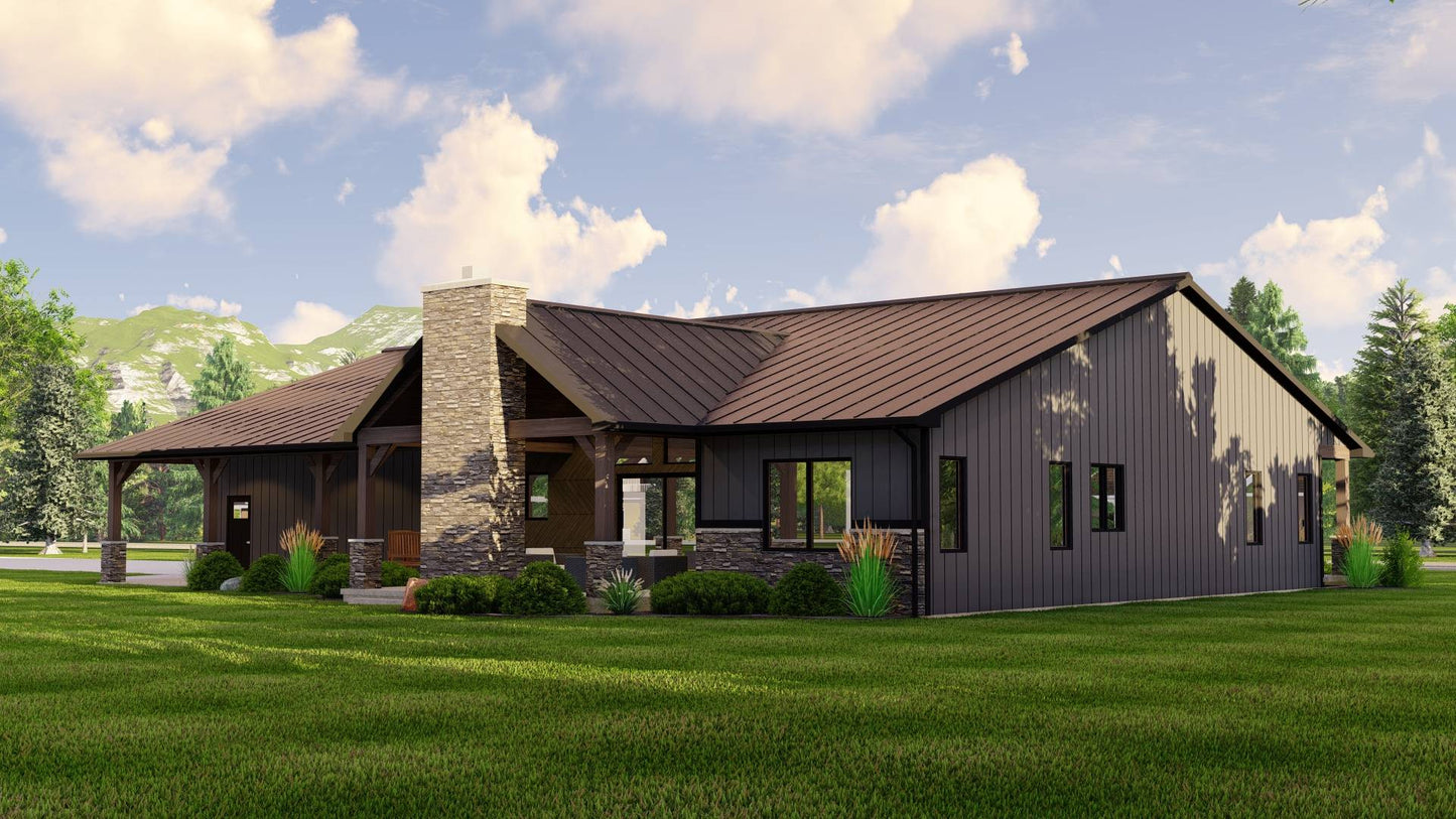 BG-20010 Monroe Barndominium House Plan