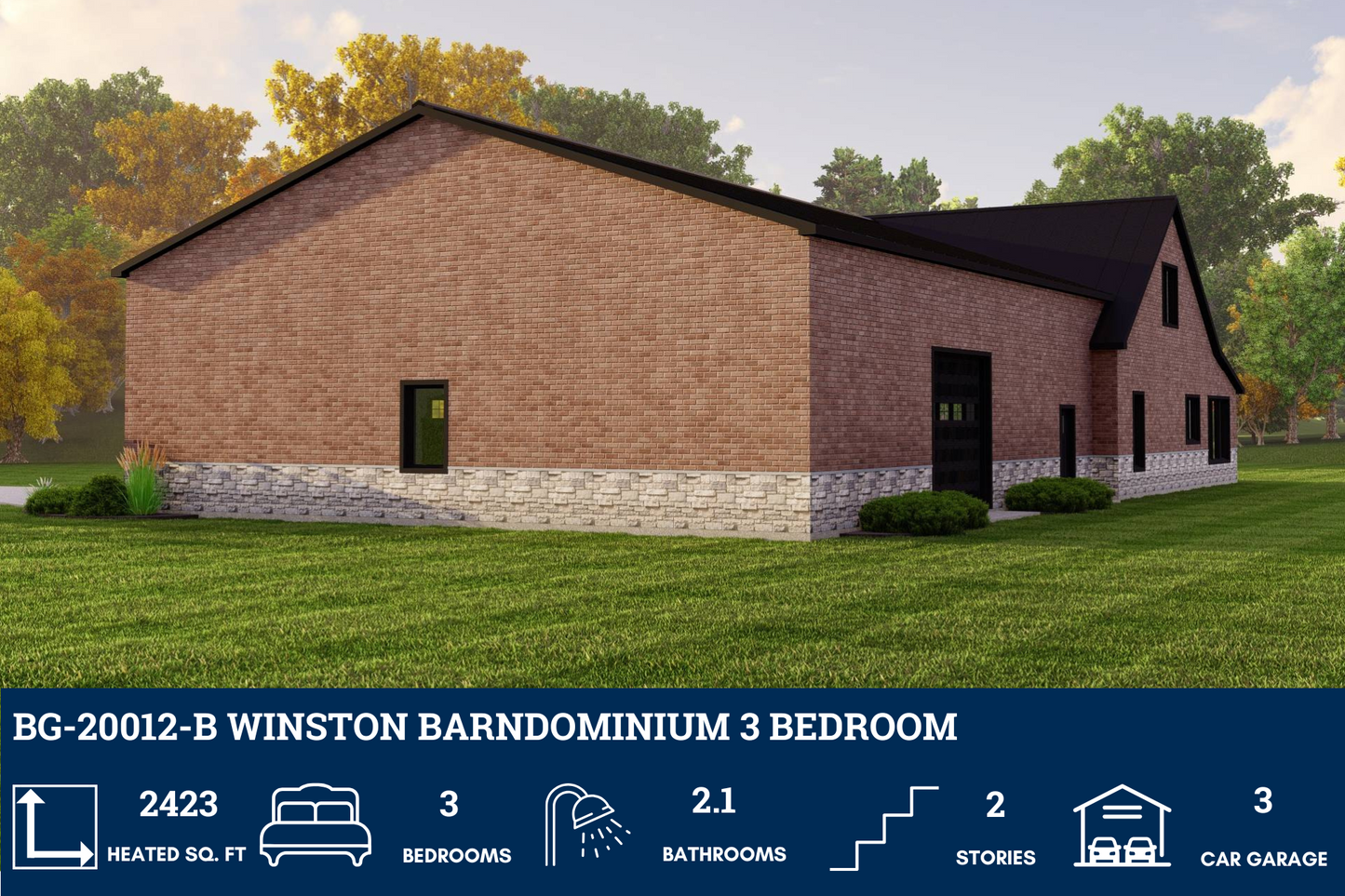 BG-20012-B Winston Barndominium House Plan