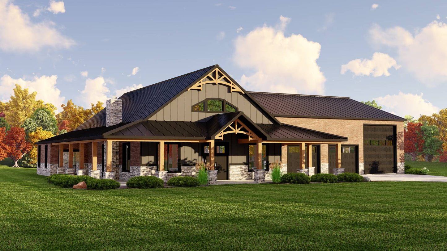 BG-20012-B Winston Barndominium House Plan