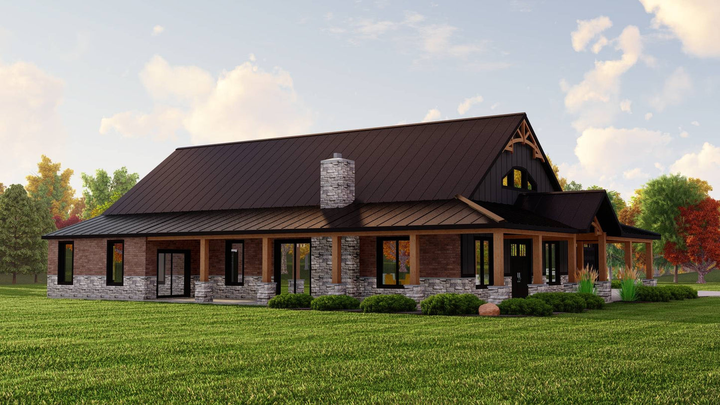 BG-20012-B Winston Barndominium House Plan