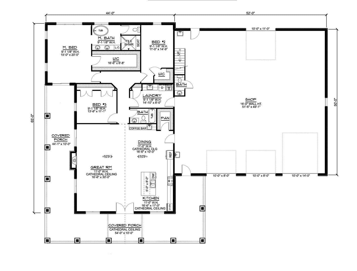 BG-20012-B Winston Barndominium House Plan