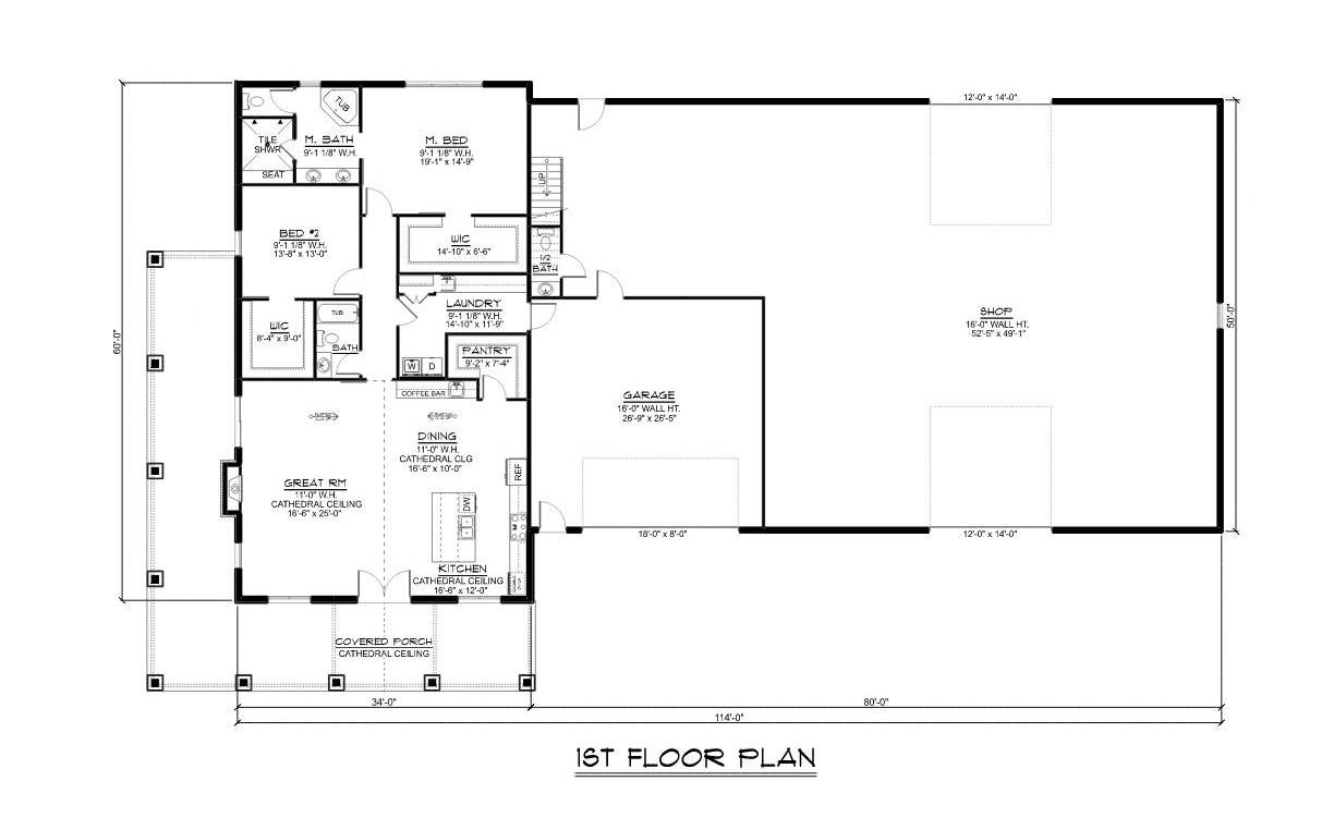 BG-20012 Marshall Barndominium House Plan