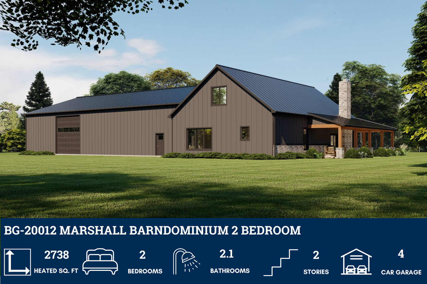 BG-20012 Marshall Barndominium House Plan
