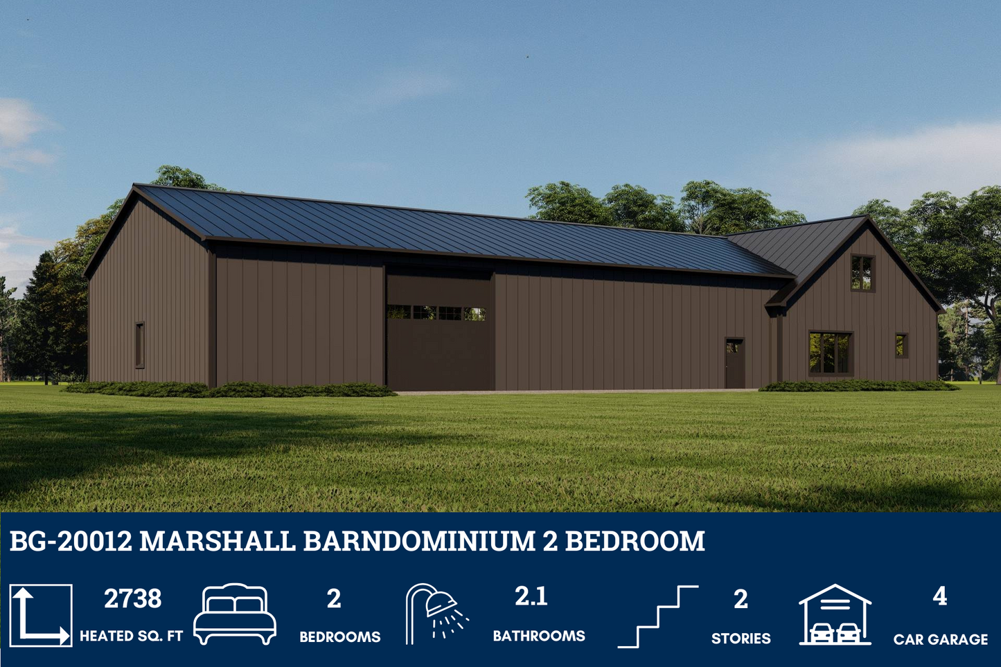 BG-20012 Marshall Barndominium House Plan