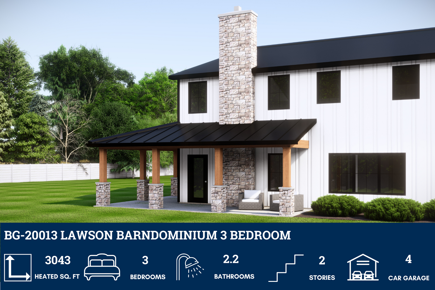 BG-20013 Lawson Barndominium House Plan