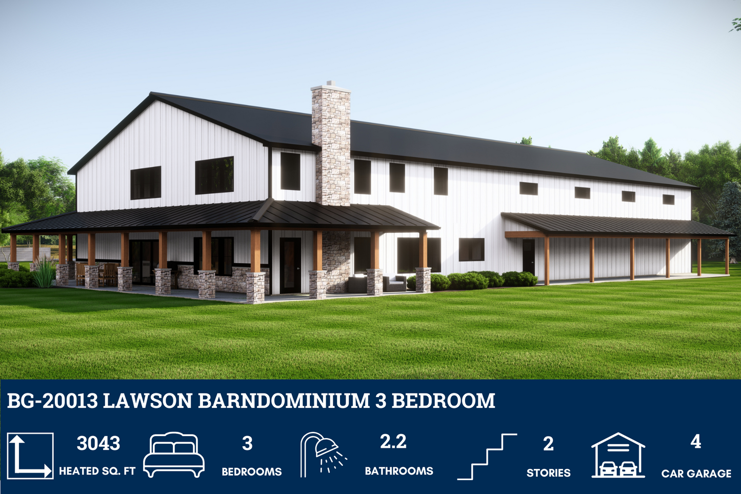 BG-20013 Lawson Barndominium House Plan