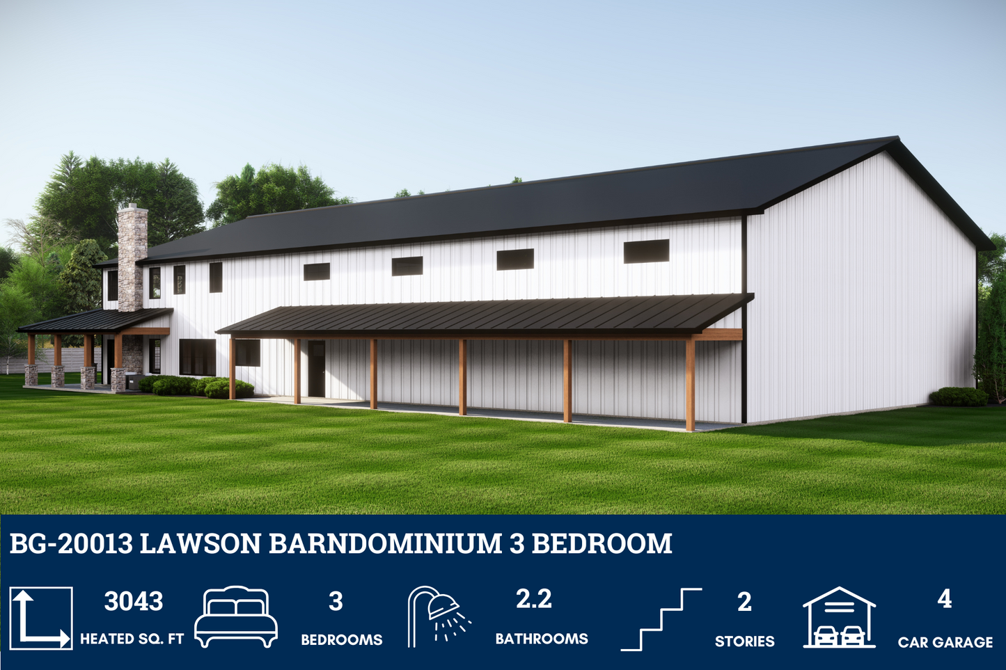 BG-20013 Lawson Barndominium House Plan