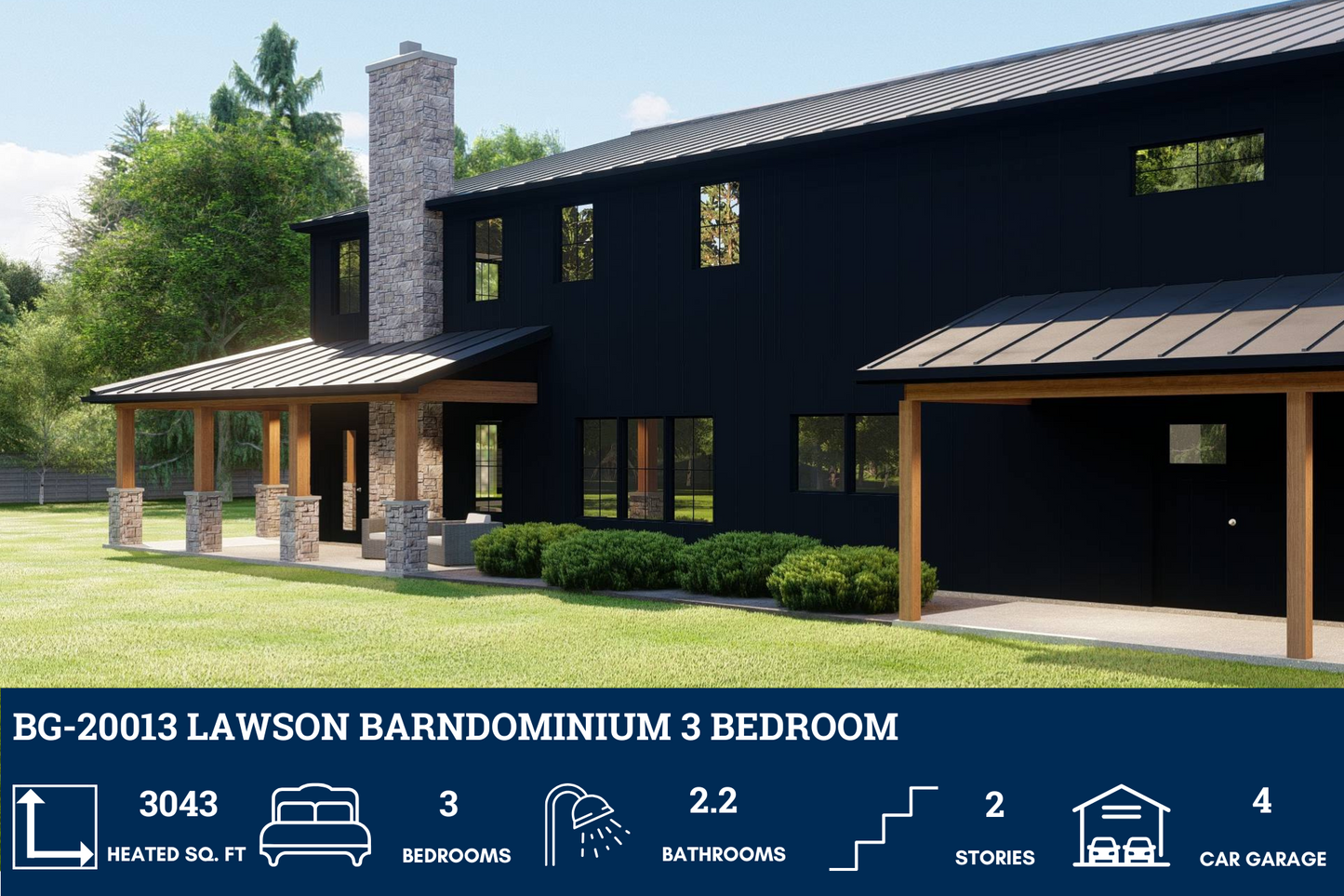 BG-20013 Lawson Barndominium House Plan