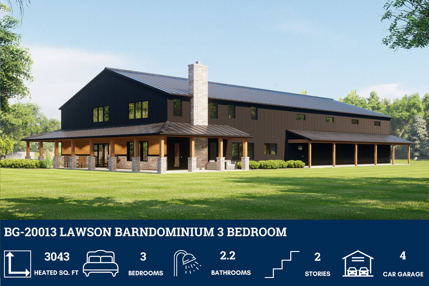 BG-20013 Lawson Barndominium House Plan