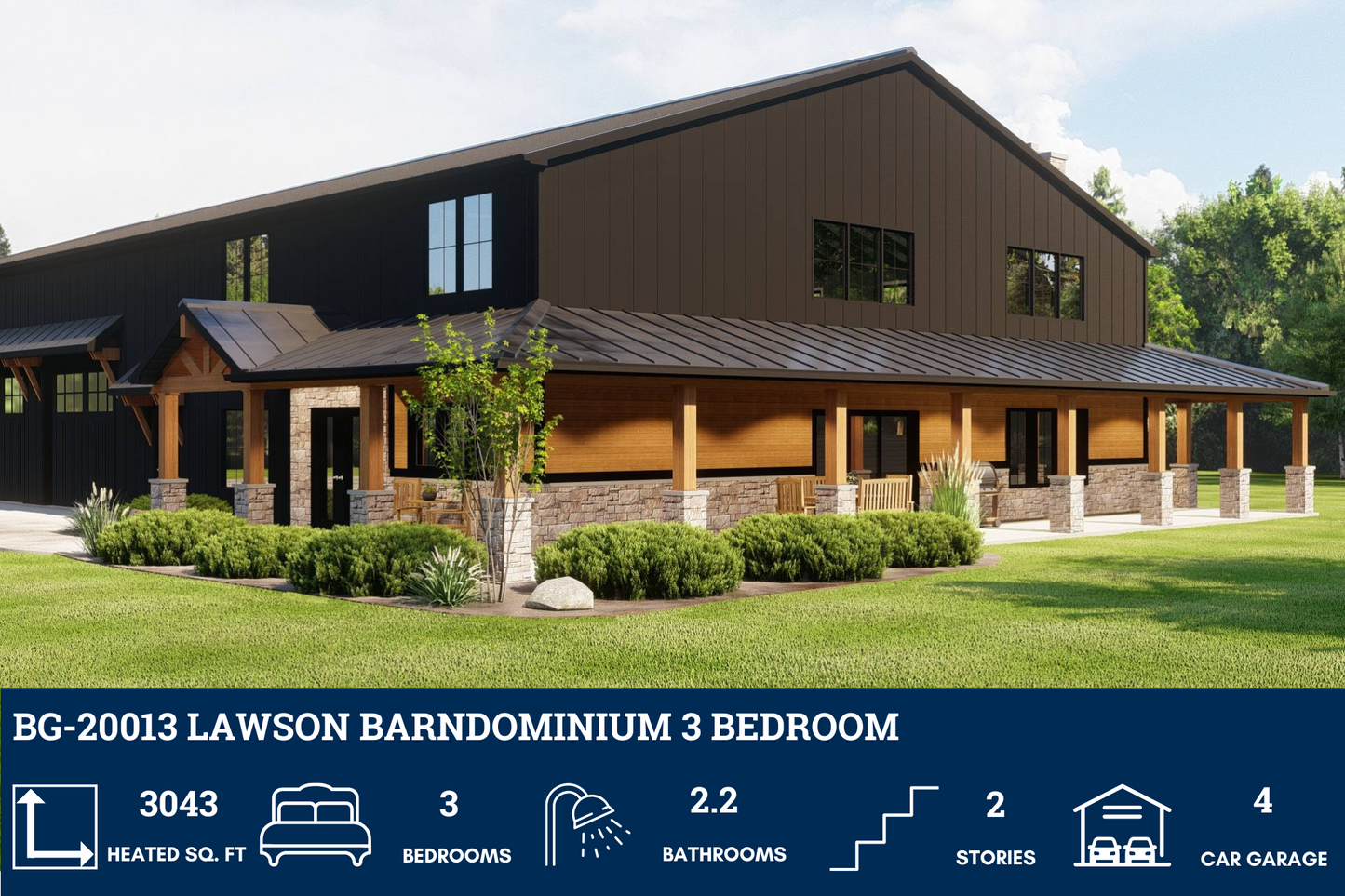BG-20013 Lawson Barndominium House Plan