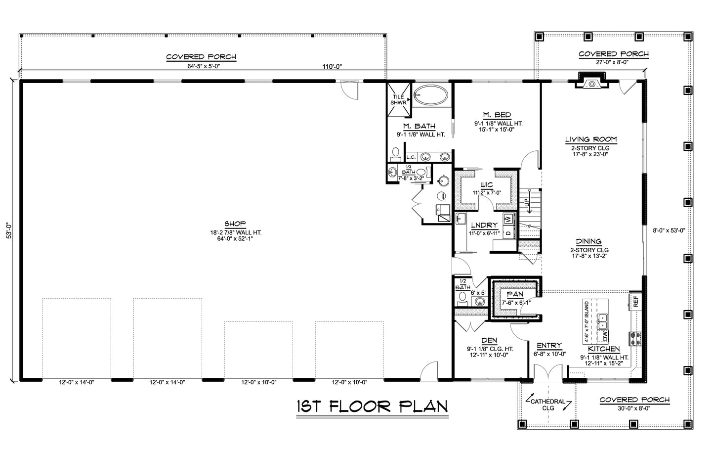 BG-20013 Lawson Barndominium House Plan