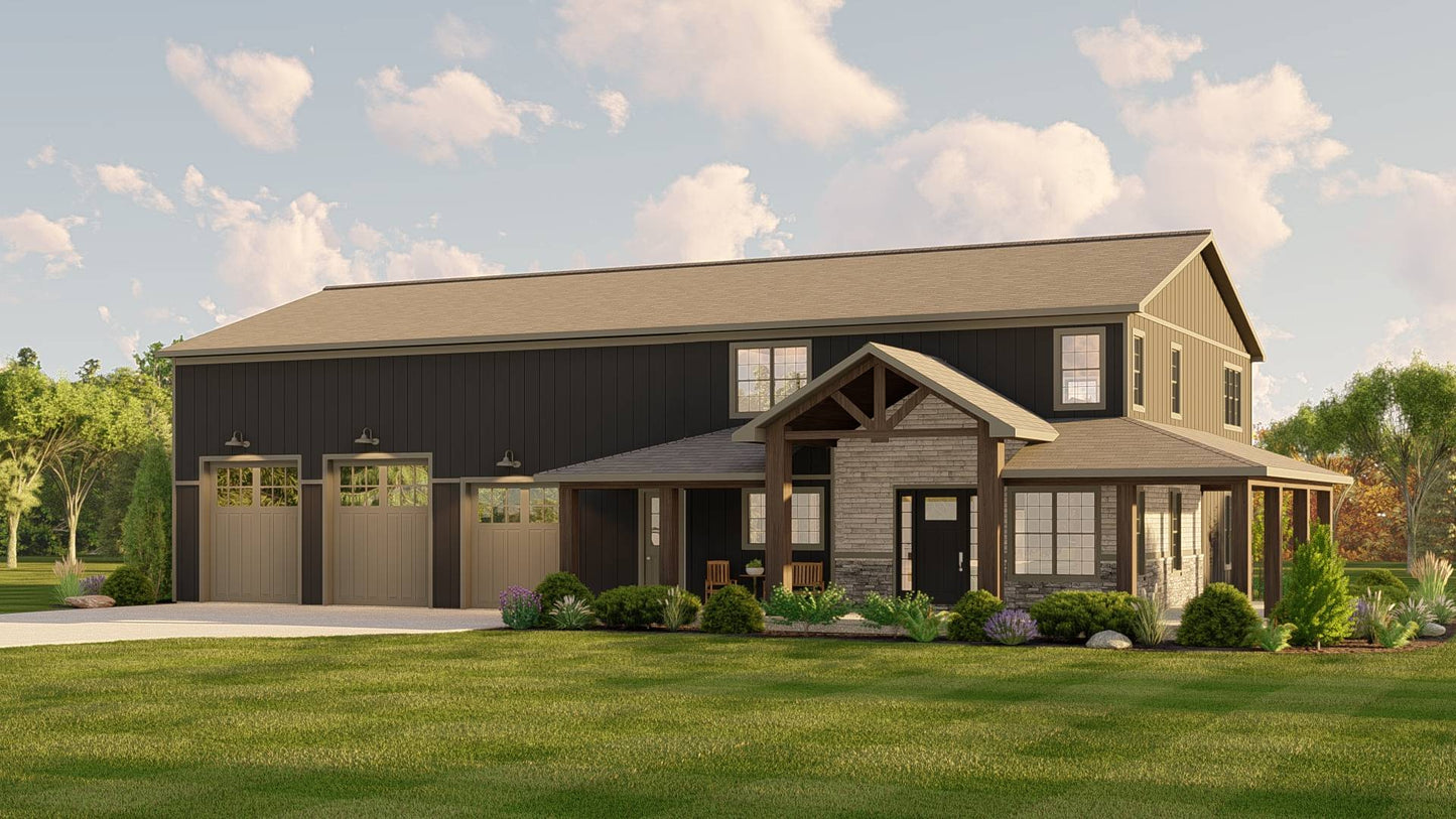 BG-20014 Bennett Barndominium House Plan