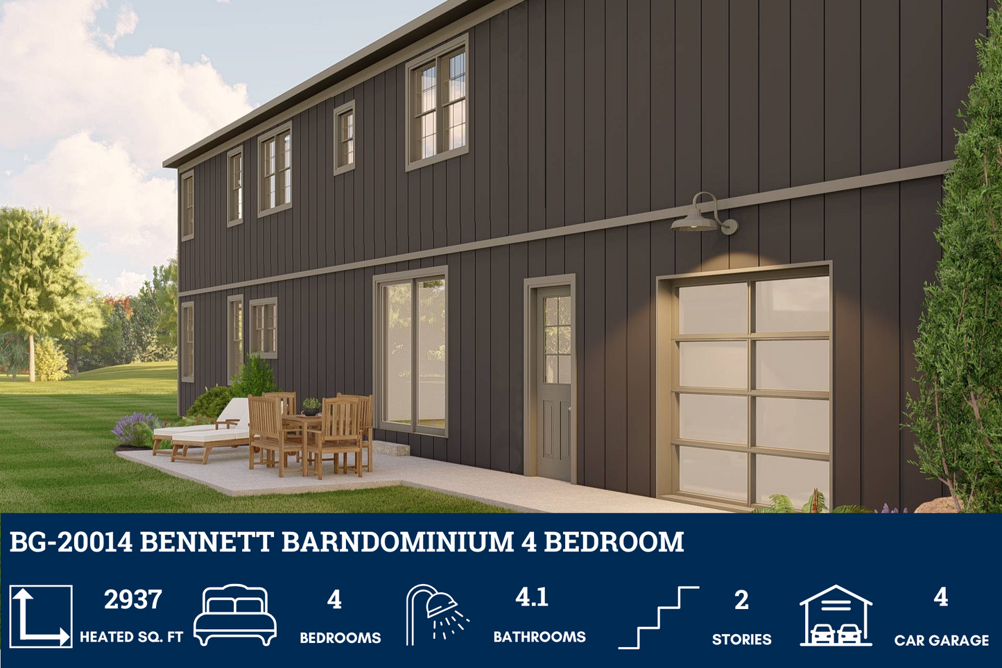 BG-20014 Bennett Barndominium House Plan