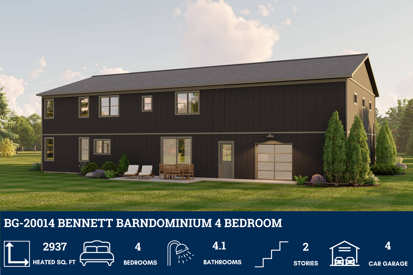 BG-20014 Bennett Barndominium House Plan