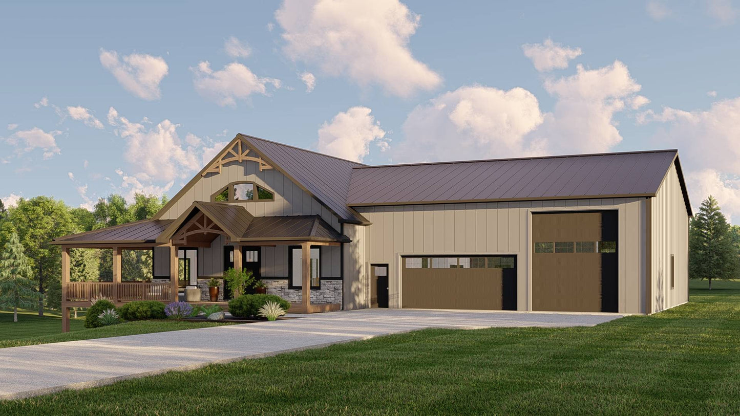 BG-20015 Winslow Barndominium House Plan