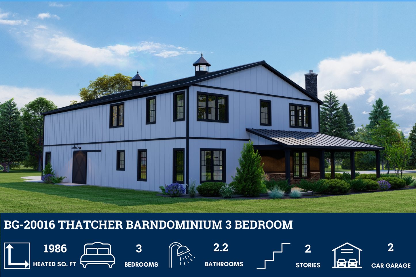 BG-20016 Thatcher Barndominium House Plan