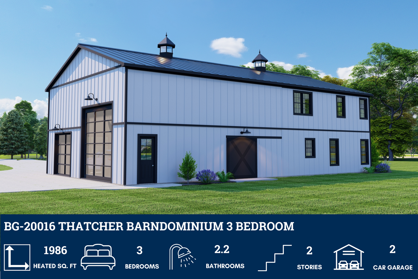 BG-20016 Thatcher Barndominium House Plan