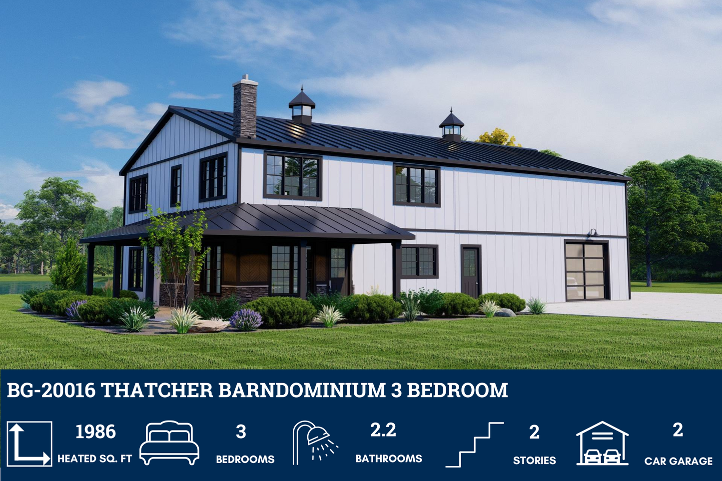BG-20016 Thatcher Barndominium House Plan