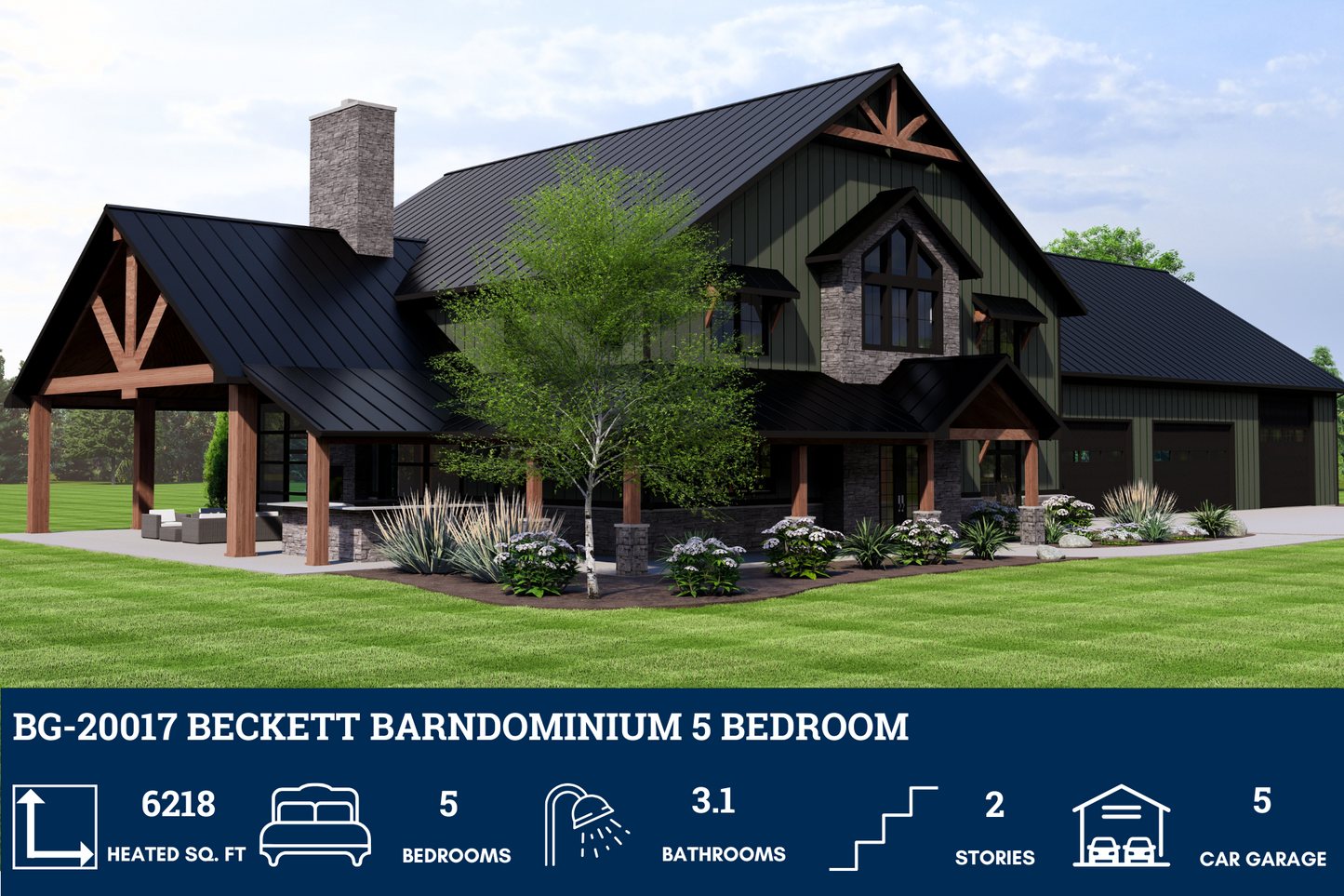 BG-20017 Beckett Barndominium House Plan