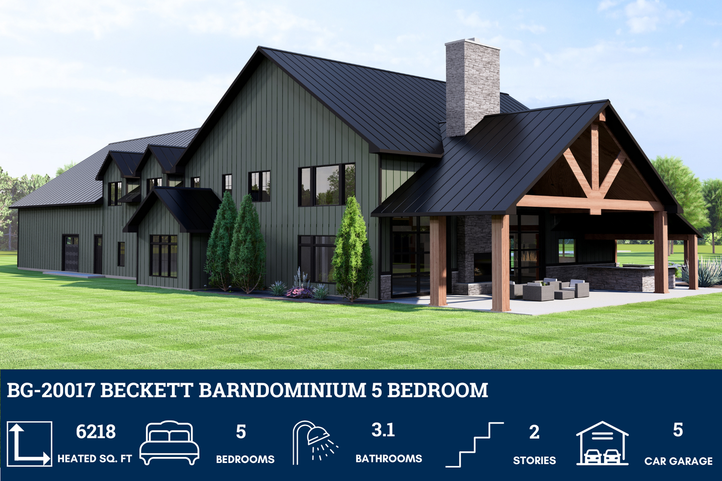 BG-20017 Beckett Barndominium House Plan