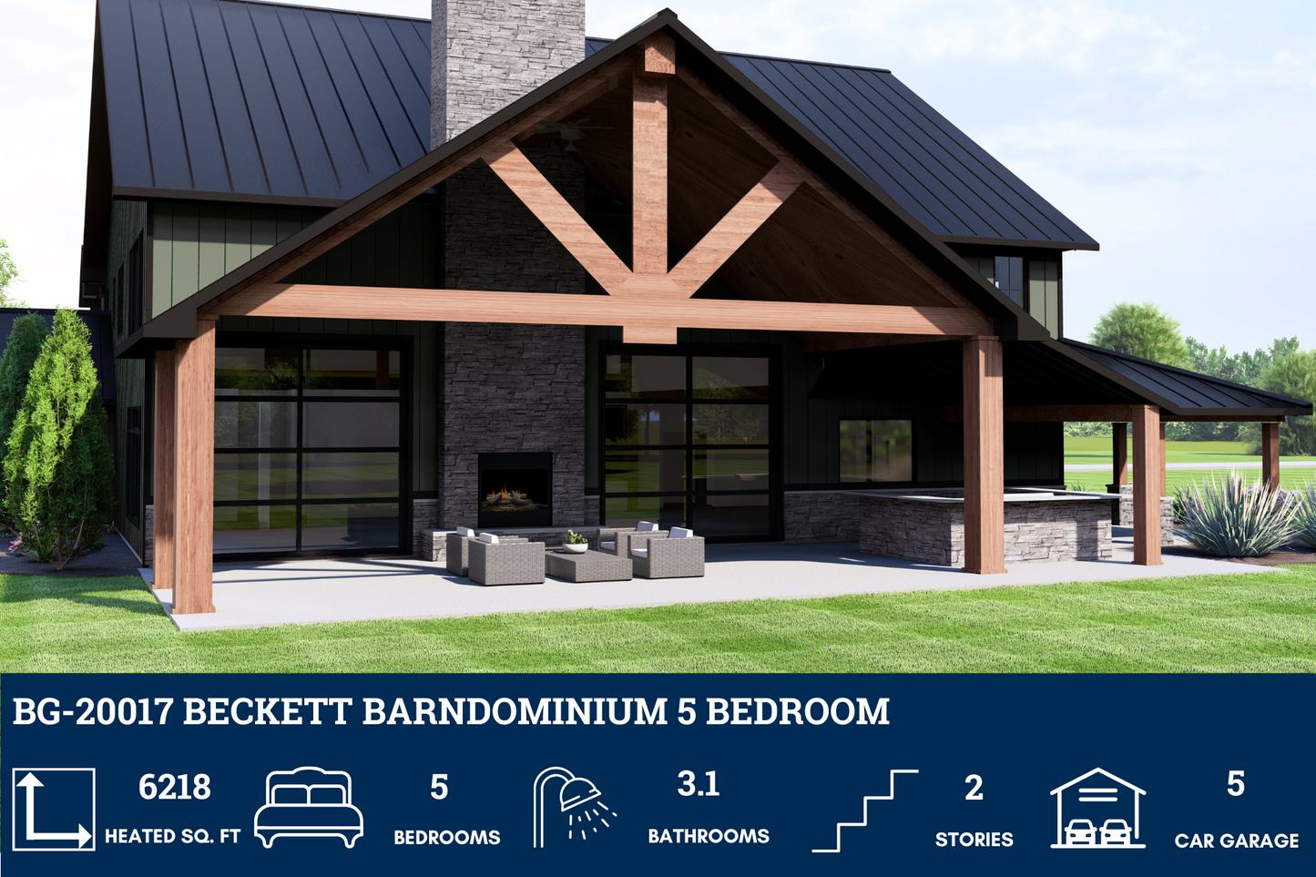 BG-20017 Beckett Barndominium House Plan