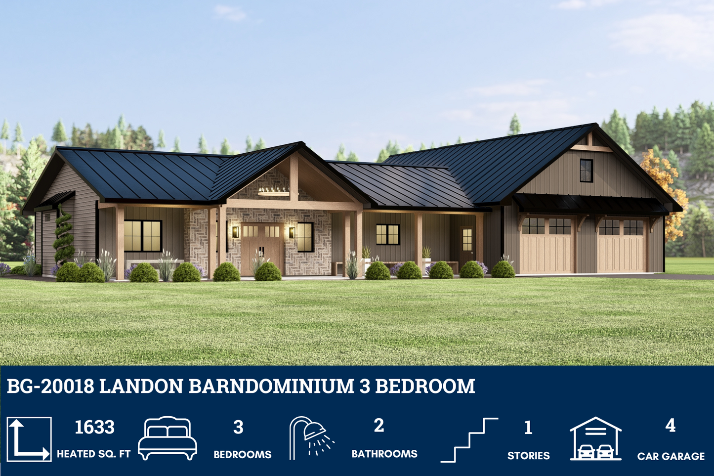 BG-20018 Landon Barndominium House Plan