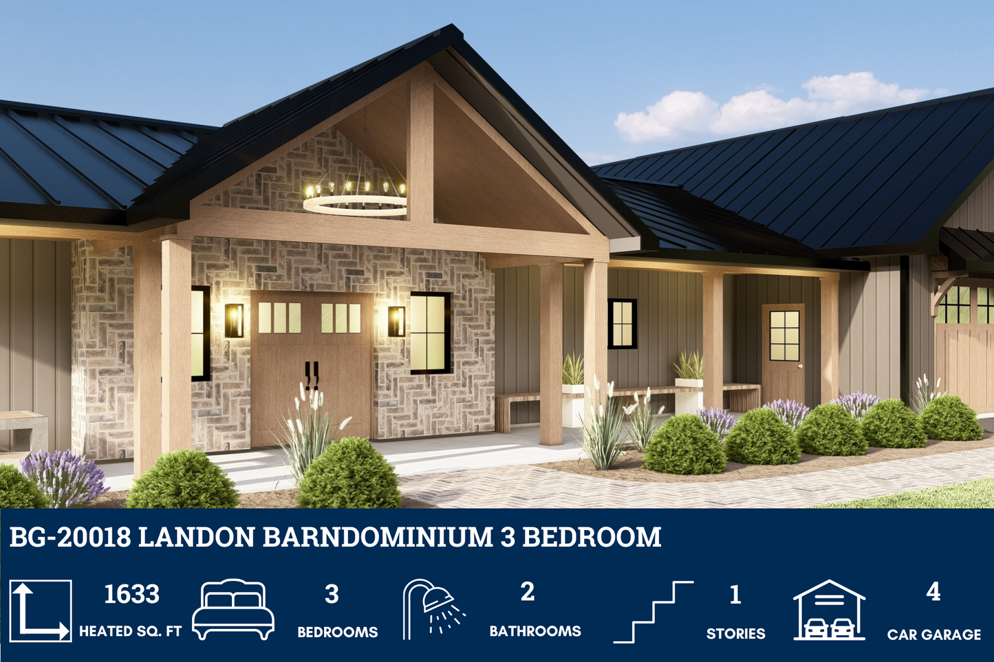 BG-20018 Landon Barndominium House Plan