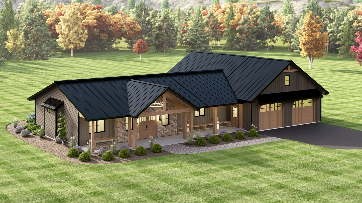 BG-20018 Landon Barndominium House Plan