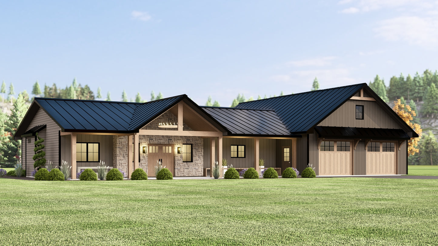 BG-20018 Landon Barndominium House Plan