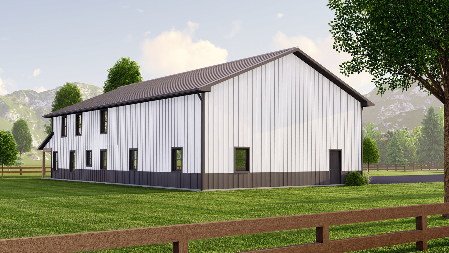 BG-20019 Evergreen Barndominium House Plan