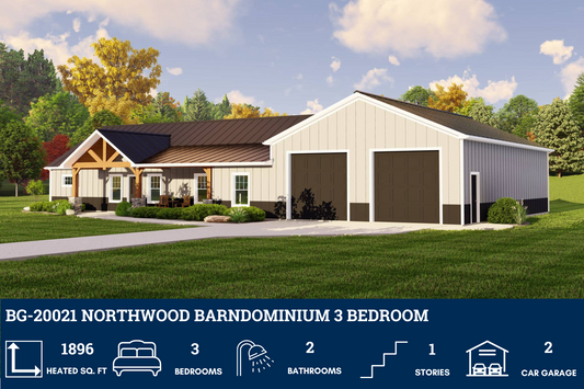 BG-20021 Northwood Barndominium House Plan