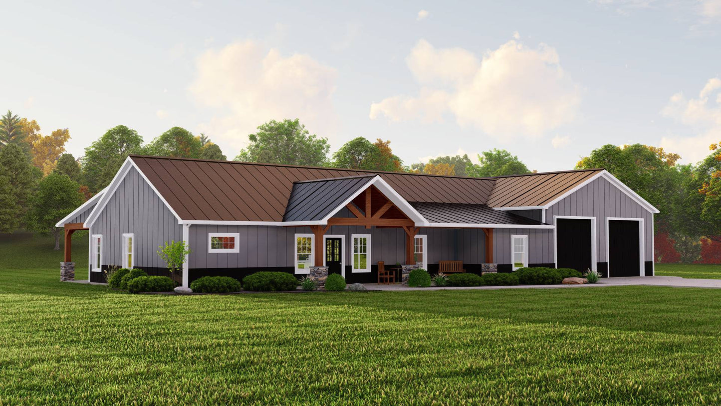 BG-20021 Northwood Barndominium House Plan