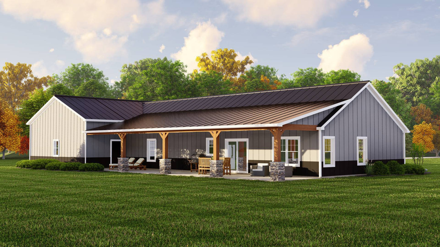 BG-20021 Northwood Barndominium House Plan