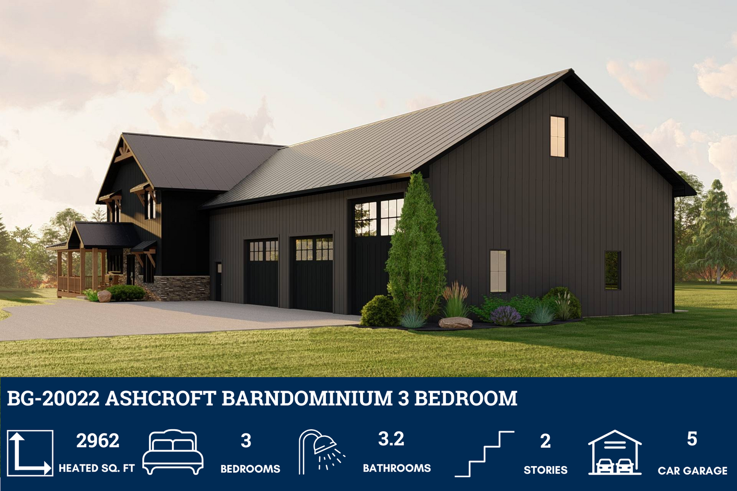 BG-20022 Ashcroft Barndominium House Plan