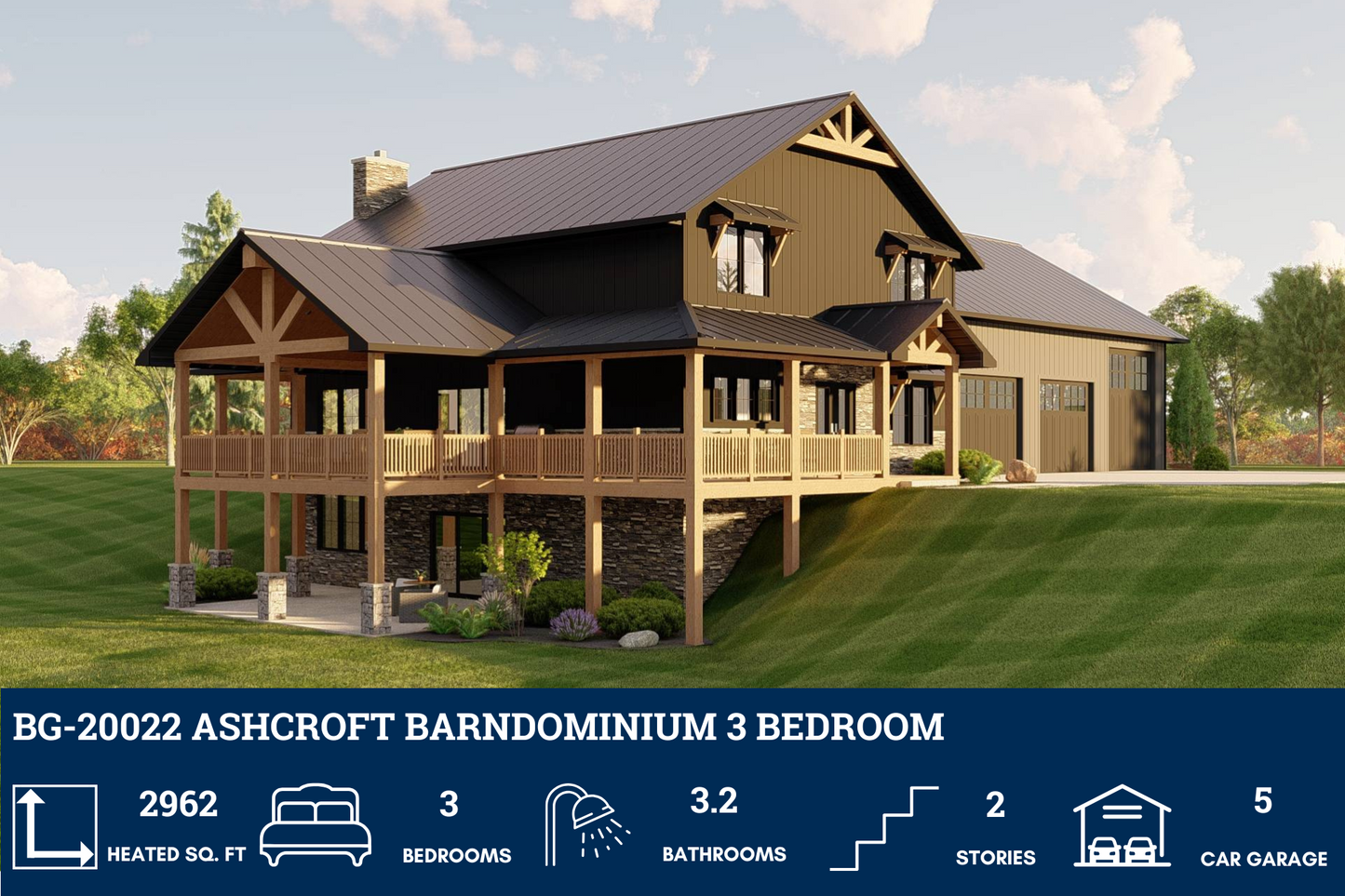 BG-20022 Ashcroft Barndominium House Plan