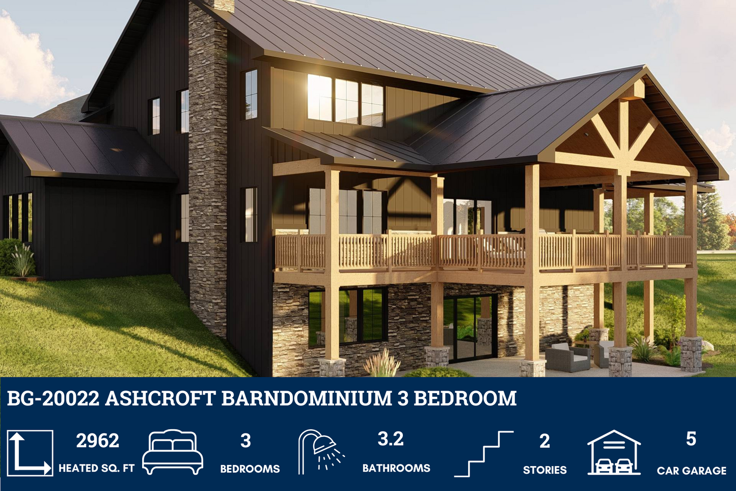 BG-20022 Ashcroft Barndominium House Plan